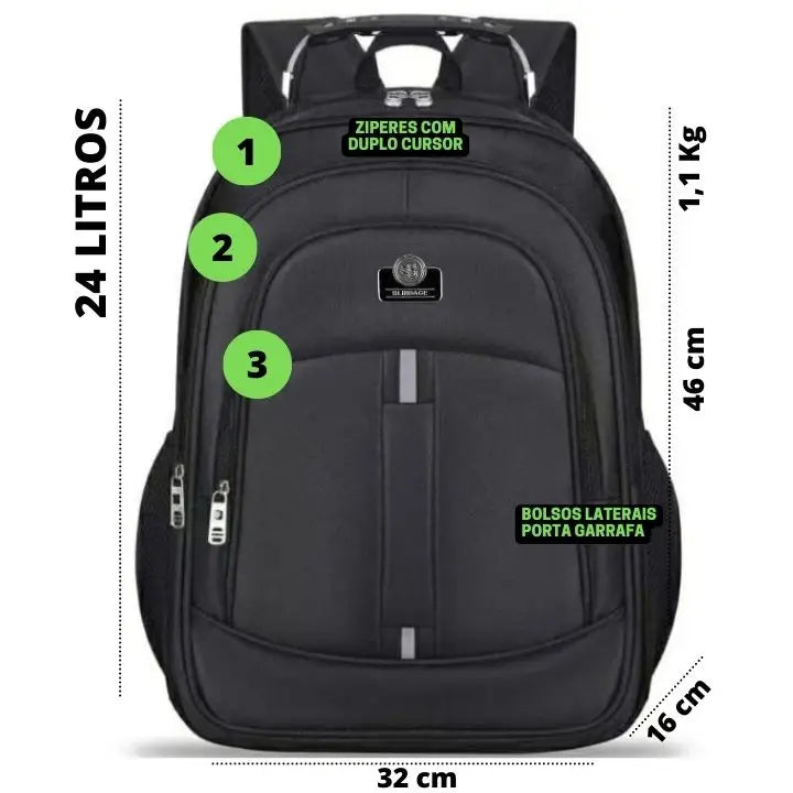 Mochila Masculina Impermeável Para Viagem com Bastante Espaço