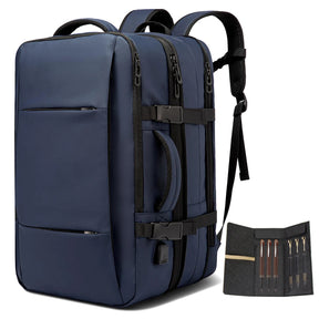 Mochila Para Viagem Masculina Porta USB Expansível Grande Capacidade Impermeável