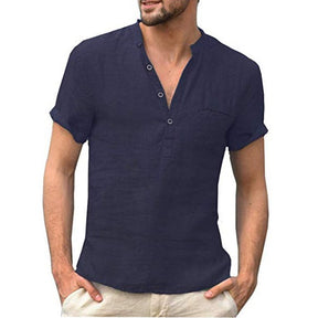 Camisa Masculina Nobre Hombre em Linho com Acabamento Fino