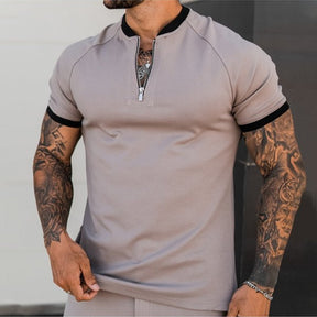 Camisa Estilosa com Gola de Ziper Diamond Nobre Hombre