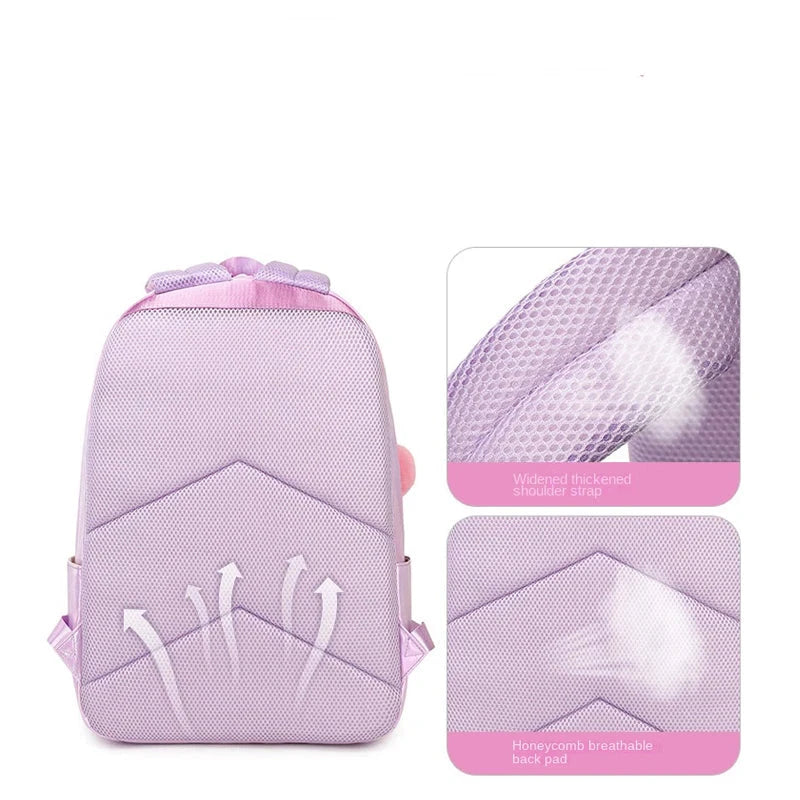 Mochila Escolar Feminina Kit 3 PCs Impermeável