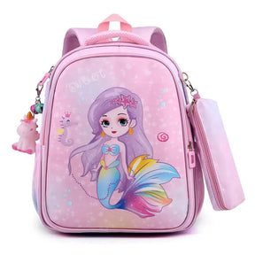 Kit Escolar Infantil Feminina Mochila + Estojo