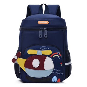 Mochila Escolar Infantil com Design Helicóptero