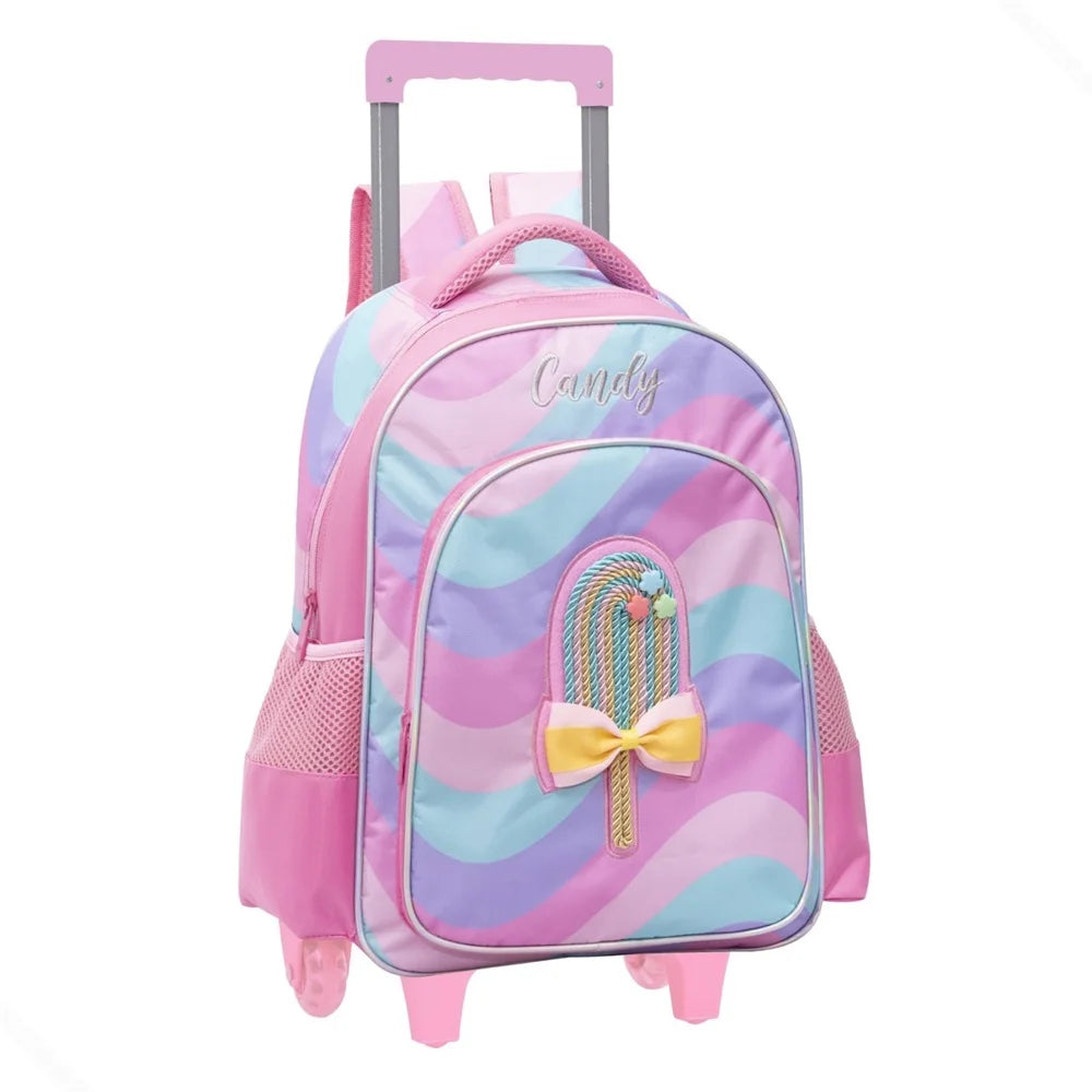 Kit Escolar Infantil Candy - Mochila + Lancheira + Estojo