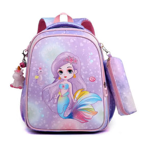 Kit Escolar Infantil Feminina Mochila + Estojo