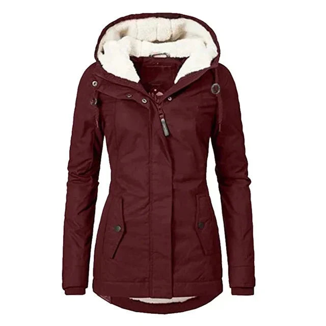 Jaqueta Parka Feminina Forrada com Lã para Inverno Glacier  - Promoção de Inverno Loja Tazzani