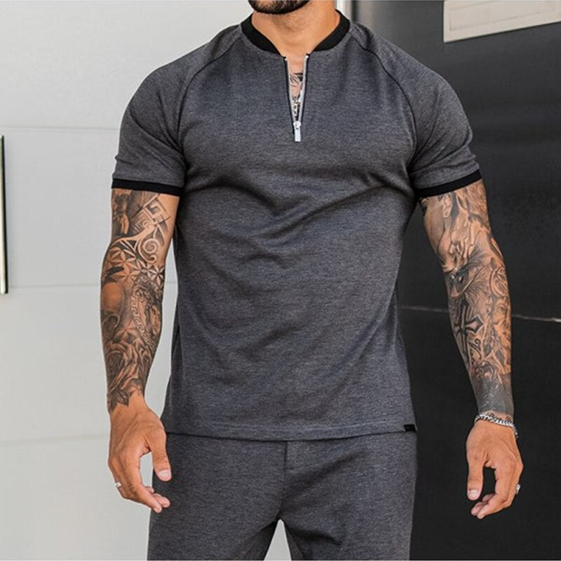 Camisa Estilosa com Gola de Ziper Diamond Nobre Hombre