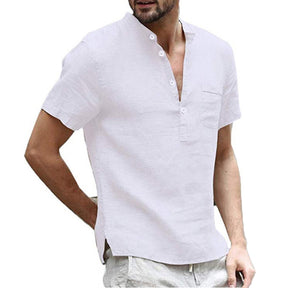 Camisa Masculina Nobre Hombre em Linho com Acabamento Fino