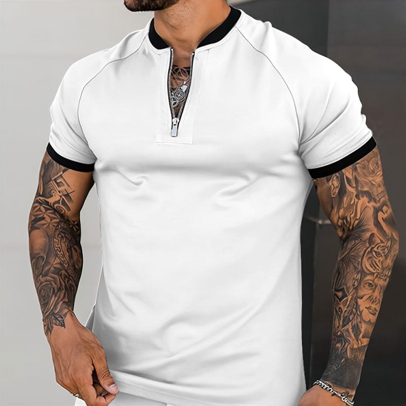 Camisa Estilosa com Gola de Ziper Diamond Nobre Hombre