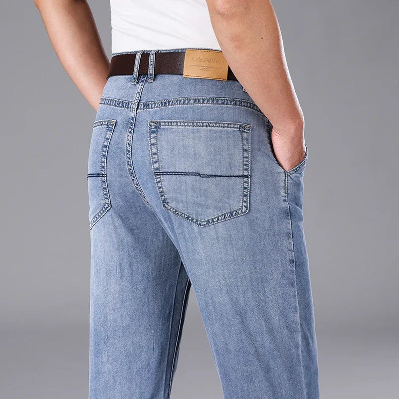 Calça jeans fina e macia Tazzani