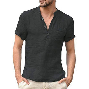 Camisa Masculina Nobre Hombre em Linho com Acabamento Fino